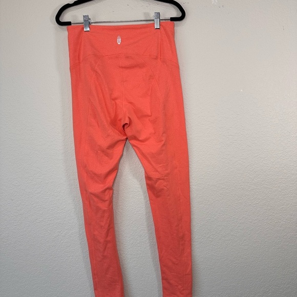 Free People Orange Leggings High-Waisted Stretch Women's Medium - Picture 6 of 8